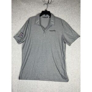 Travis Mathew Polo Shirt Mens XL Gray MEIOMI Golf PGA Tour Casual